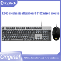 Original Logitech K845 Mechanical Keyboard G102 Wired Mouse Set 104 Keys USB Wired Backlight Keyboard For PC Computer Gaming