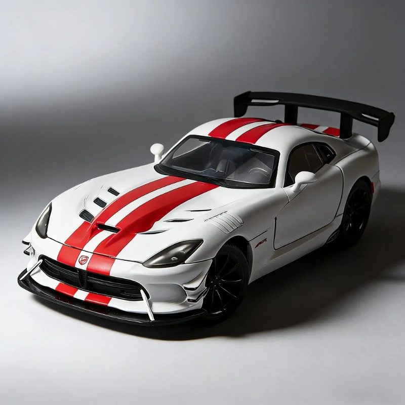 

1:24 Alloy ornament Viper simulation alloy sports car model sound and light pull back multi-door toy car gift