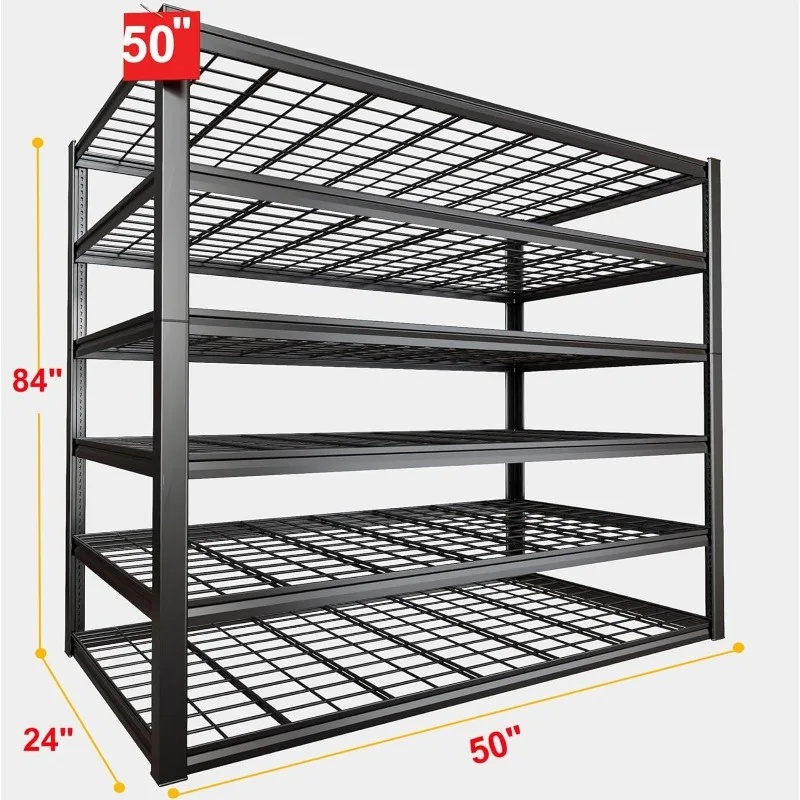 6 Tier Garage Shelving Heavy Duty, 50