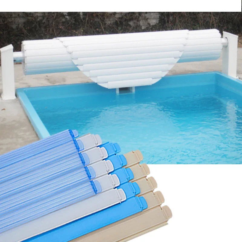 Luxury Professional Custom Swimming Pool Waterproof Automatic Motor Swimmingpool Pvc Plastic Cover Slatspromote sales