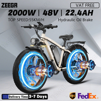 ZEEGR F1 Ebike 2000W Dual Motor 48V 22.4Ah Battery 26*4.0 Fat Tire Electric Bicycle Mountain Snow Off-road Adult Electric Bike