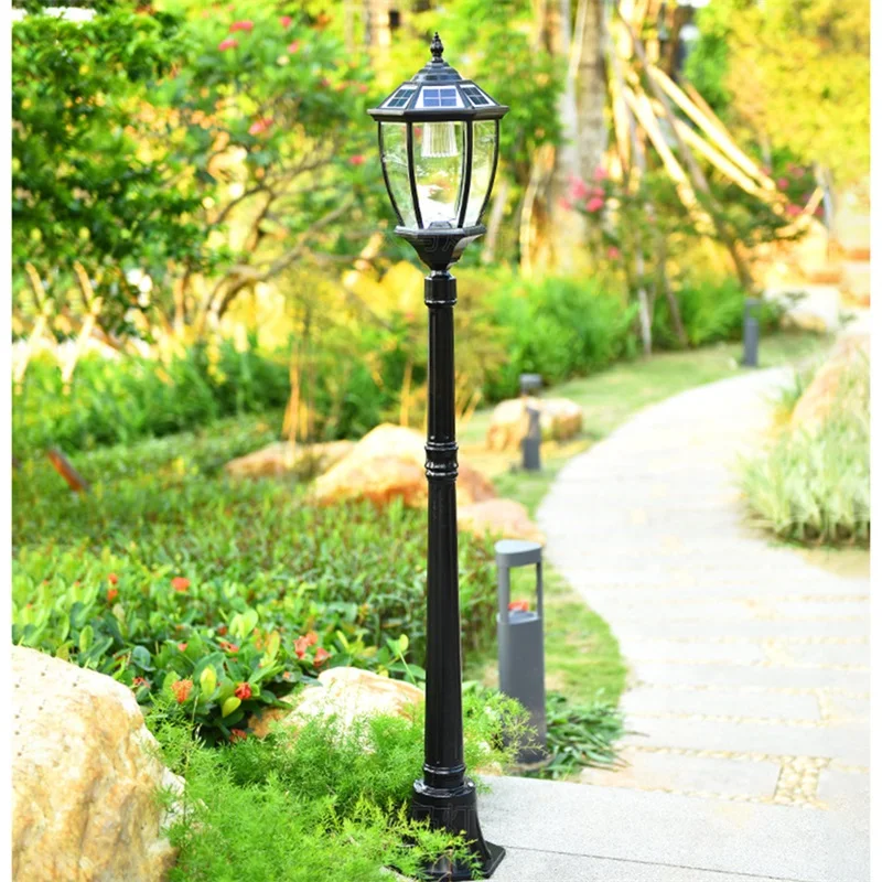 SOFITY Retro Outdoor Lawn Lights Solar Garden Lamp LED Waterproof Home Decorative for Path Courtyard