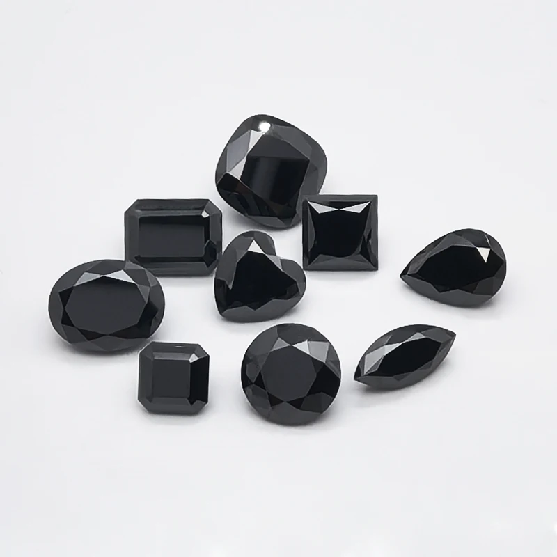 Black Moissanite Stones with GRA Certificate 0.5-5.0ct Round/Pear/Oval/Emerald/Heart/Cushion/Princess/Asscher/Marquise Cut