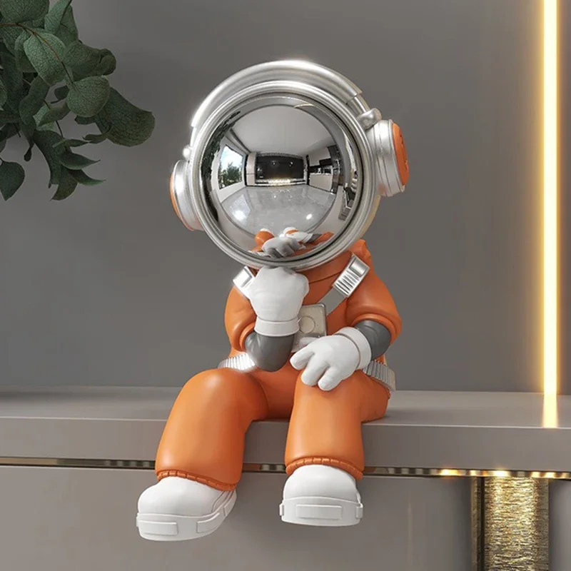 Miniature Astronaut Ornaments Living Room Aesthetic Figurines Creative Interior Art Sculptures Desk Home Decorations Gift Ideas