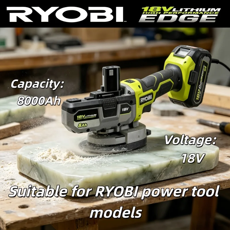 

Universal RYOBI 18V battery pack, no memory effect, stable output, high capacity, great replacement for P104 P107 P109 RB18L20.