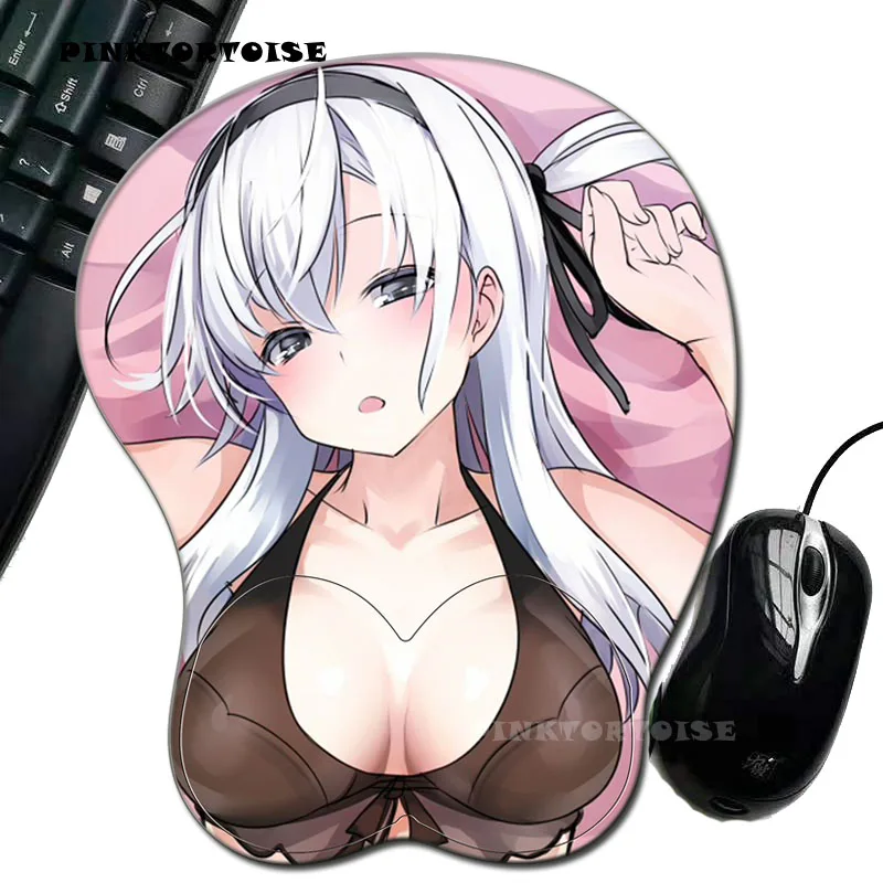 PINKTORTOISE Anime 3D Kantai Collection suzutsuki Mouse Pad  with Silicone Wrist Rest Mousepad Chest Mouse mat