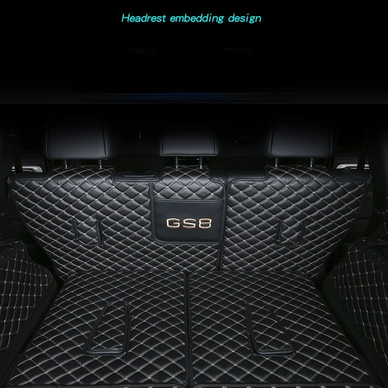 For GAC Motor GS8 2024 Accessories Trumpchi GS8 6/7 Seat Cargo Liner Vehicle Supplies Waterproof Dirt-resistant Lather Trunk Mat