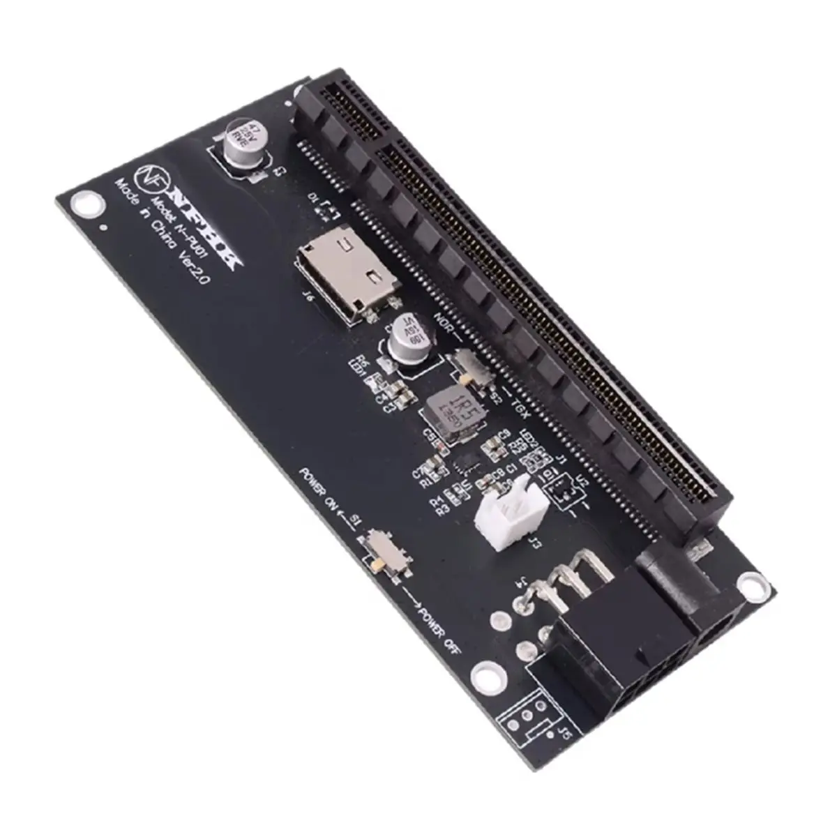 Y2455A~!#SFF-8612 to PCIe X4 X16 Adapter Card for GPU Powered By DC 12V PCIe 4.0 3.0 SSF-8611 Cable