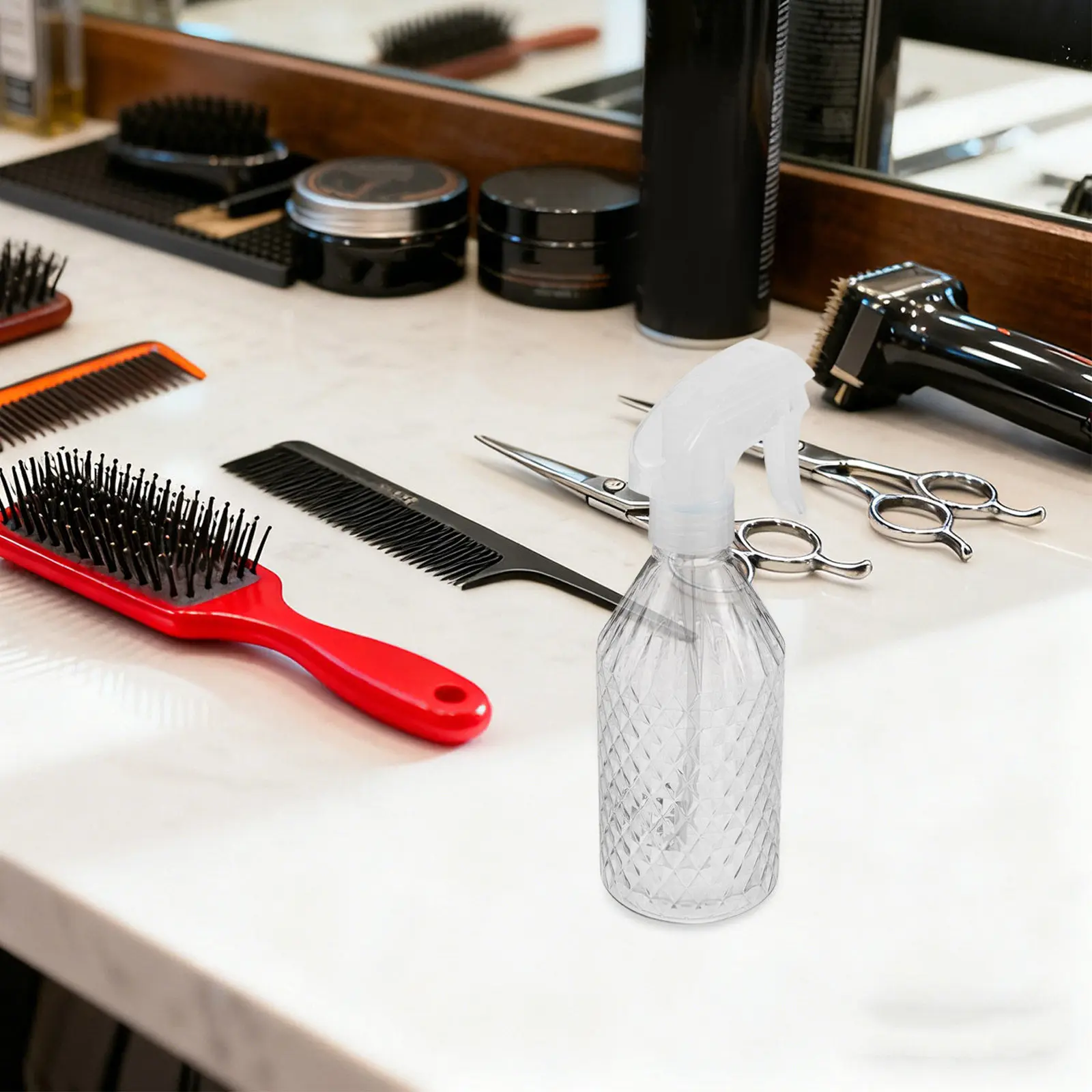 200Ml Hair Spray Bottle Fine Mist Sprayer for Salon Barber Styling Refillable Plastic Mister Garden Hair Care Essential Beauty