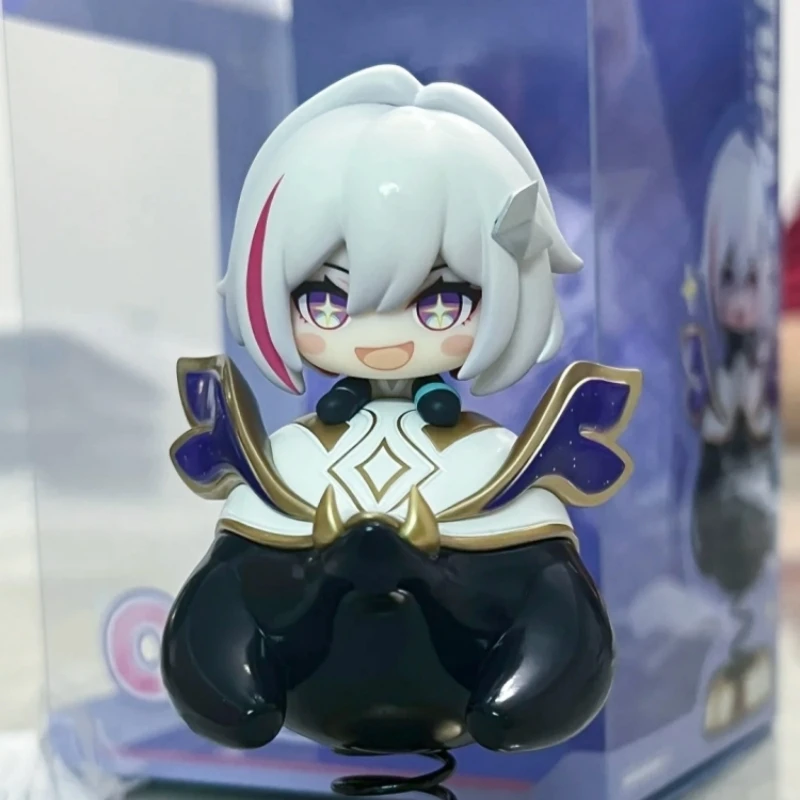 Honkai genuino: juego de ferrocarril Star, versión Q de topacio, modelo de figura Happy Shake, juguetes, decoración de escritorio exquisita, regalo coleccionable