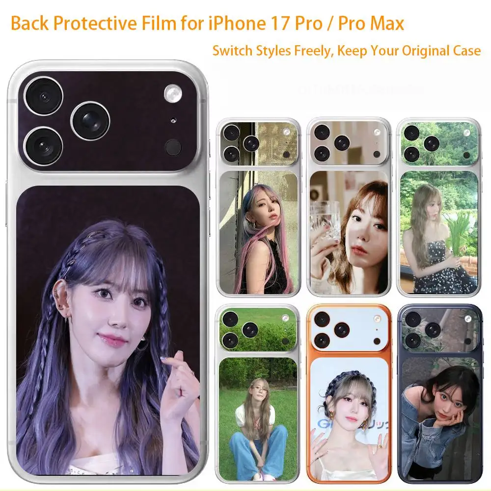 

Japanese pop idol M-Miyawaki Sakura Premium Skin Wrap for iPhone 17 Pro/Max, Back Frame Camera Protective Decal (Not Case)