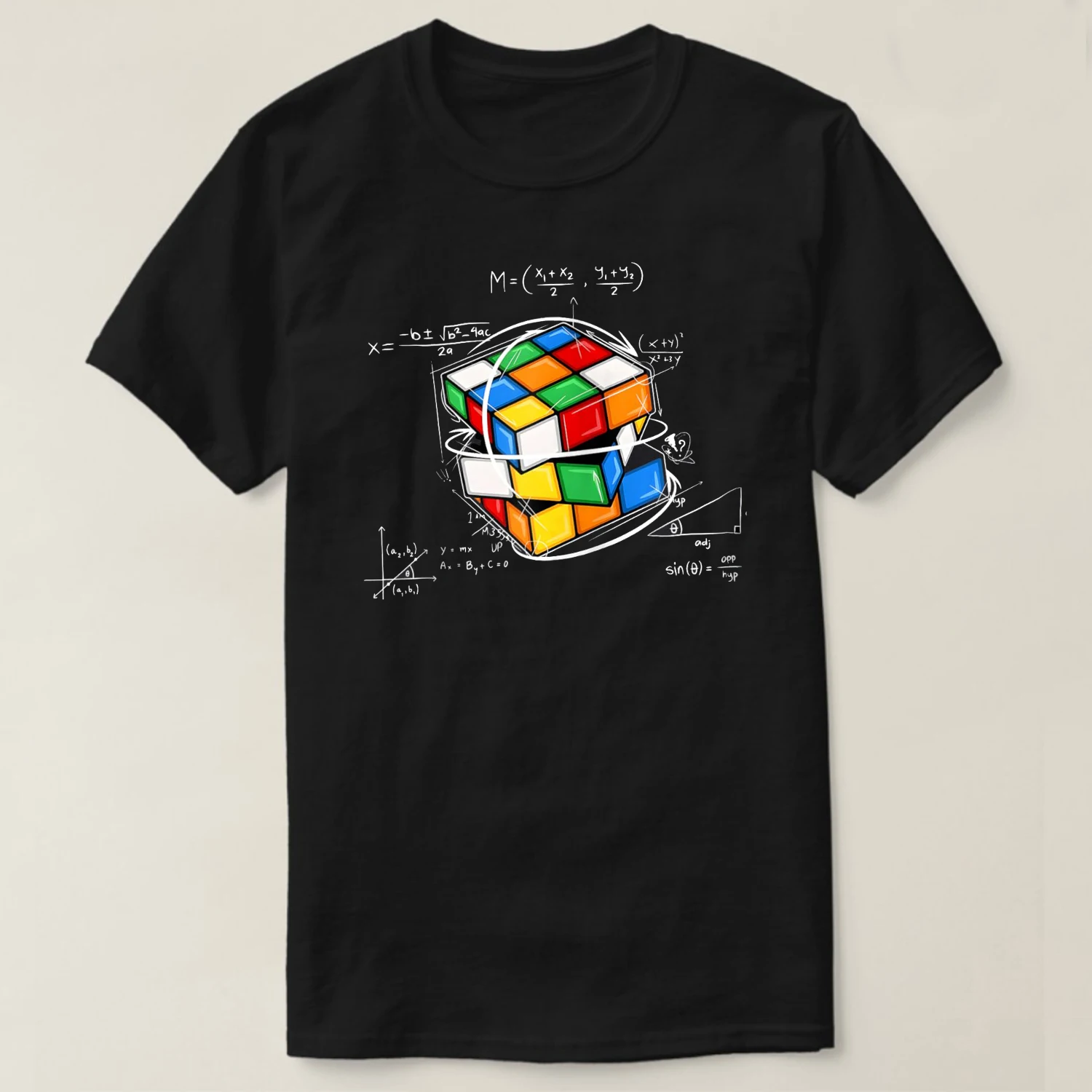 Funny Math Lovers Cube Puzzle Competition T-Shirt 100% Cotton O-Neck Short Sleeve Summer Casual Mens T-shirt Size S-3XL