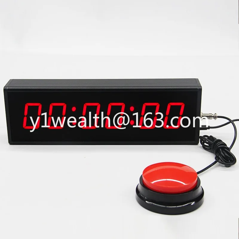 Large Digital Chrono Stopwatch Timer with Red LED Display Start Stop Button for Sports & Entertainment Games & Clocks