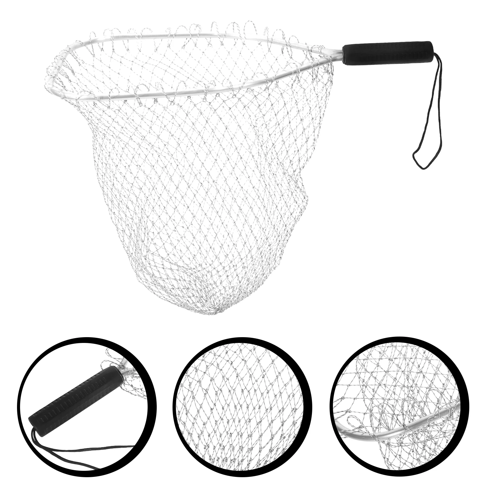 Landing Net Convenient Fishing Net Fishing Mesh Net Handheld Fishing Net Fishing Tool fly fishing net