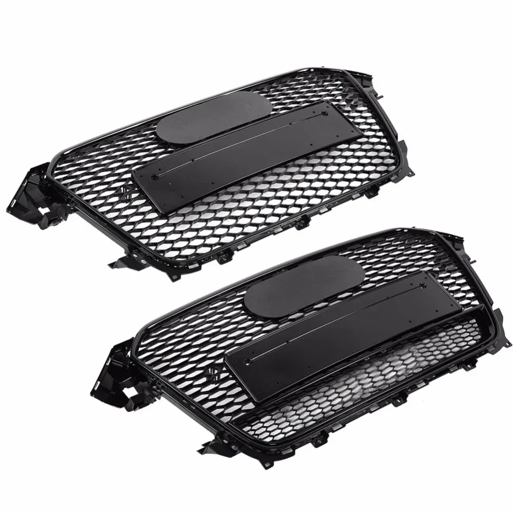 

For RS4 Style Front Sport Hex Mesh Honeycomb Hood Grill Gloss Black for Audi A4/S4 B8.5 2013-2016 Car-Styling Accessories
