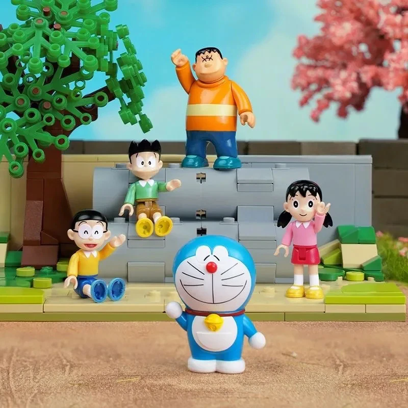 Doraemon Animation Peripheral Toys Nobita's Room Cement Pipe Space Anime Action Figure Model Collection Cool Gifts