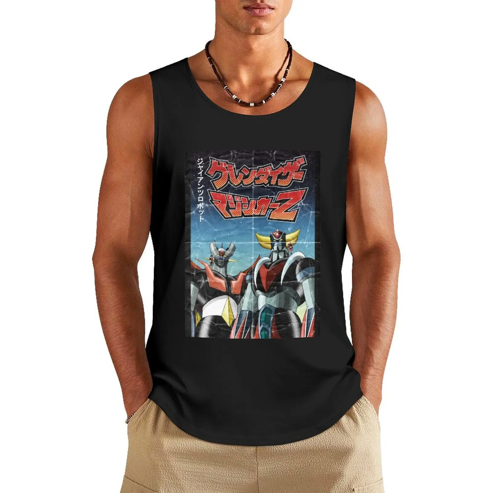 

Mazinger & Grendizer Tank Top sleeveless Men's t-shirts Men's cotton t-shirt