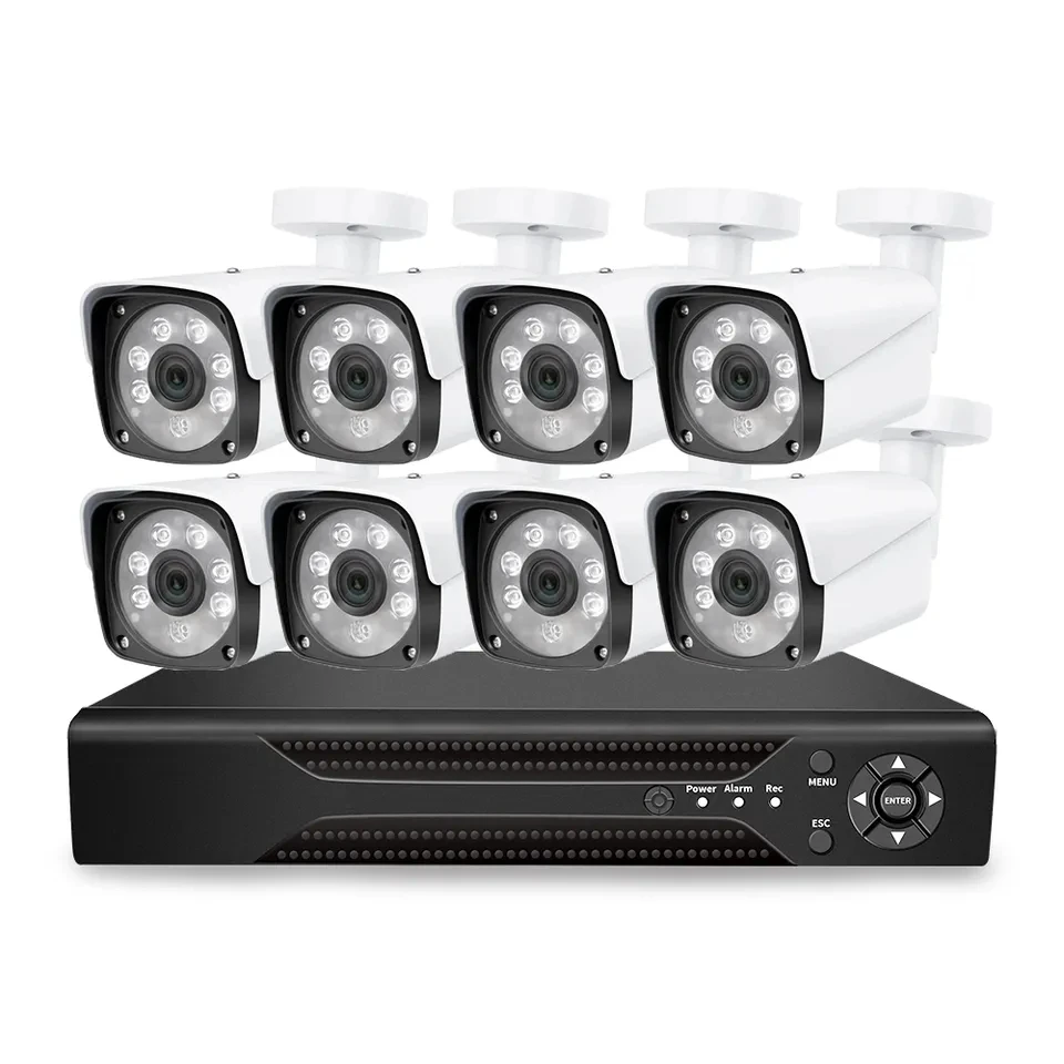 Cctv AHD Security Camera System 2mp 5mp 8mp Outdoor Video Surveillance Nvr Kit With XMeye Remote View