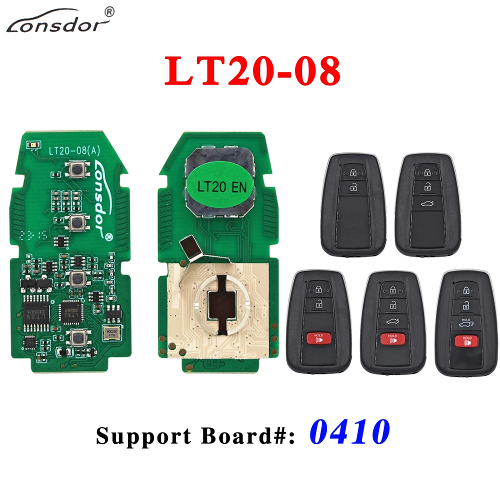 Lonsdor LT20-08 Smart Car Key Fob Board #: 0410  for For Toyota RAV4 Avalon Work with K518ISE K518S KH100+