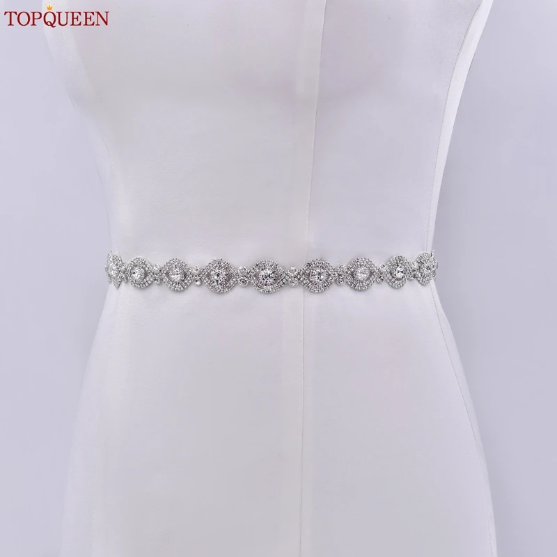 

TOPQUEEN Wedding Belt With Rhinestones Belt For Wedding Diamond Belt For Wedding Accessories Belt For Dresses S307