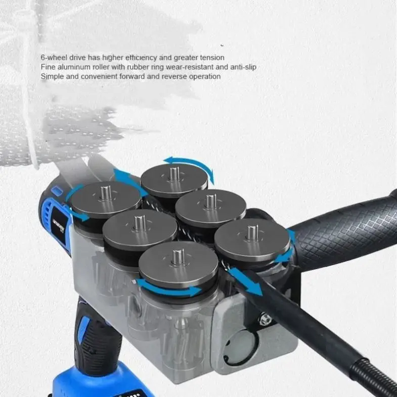 Automatic Electric Puller Through Wall Brushless Electrician Stringing Machine Rechargeable Wall Threading Machine for Wire