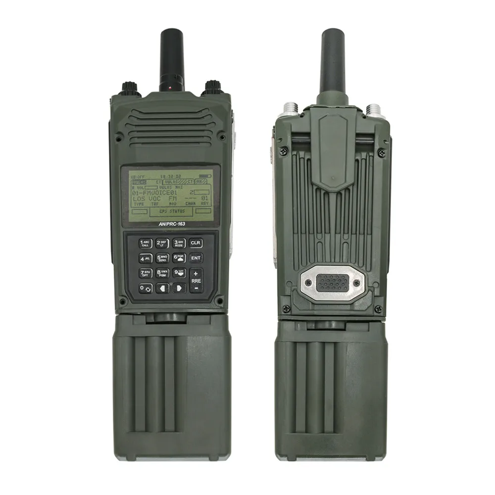 Hearangel PRC-163 taktis Harris kotak Virtual Dummy Radio militer PRC 163 Model Walkie Talkie multifungsi untuk Baofeng UV5R