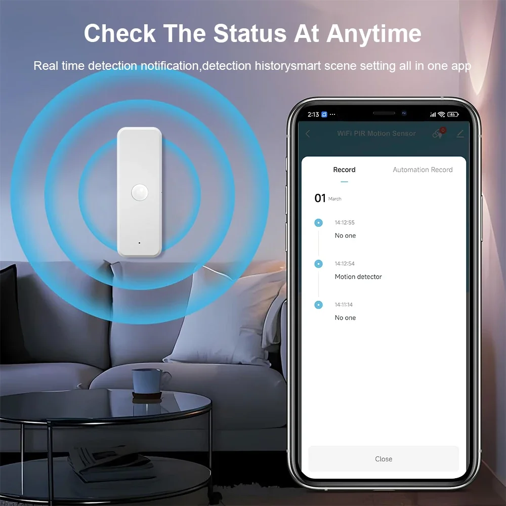 Tuya PIR Motion Sensor WiFi/Zigbee Smart Detector Human Body Infrared Detector Security Smart Life Works with Alexa Google Home