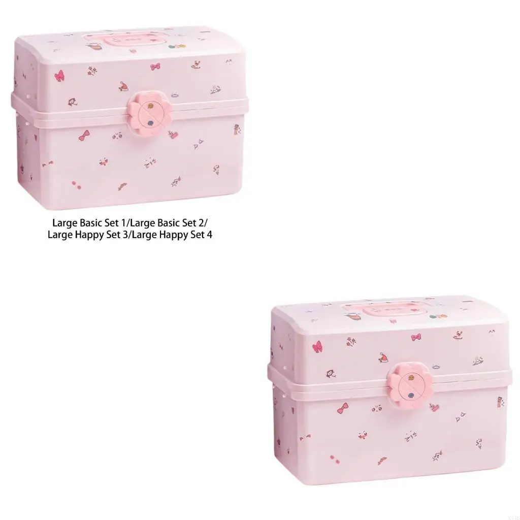 

Portable Children's Hair Ornament Storage Case Multipurpose Compartment Jewelry Box Lovely Fashion Accessory Holder