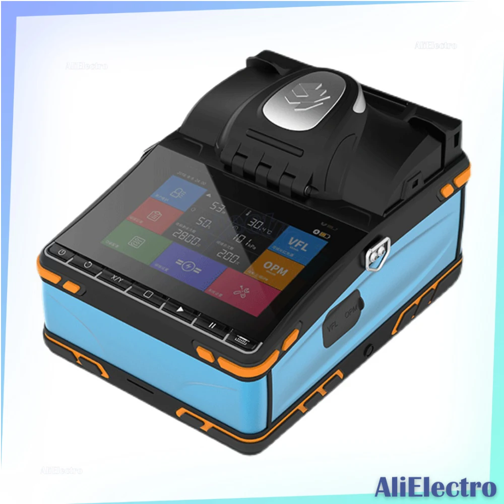 

K5 Fusion Splicer 6 Motor Fiber Optic Splicing Hine With VFL OPM Available In Spanish French Portuguese Russian English