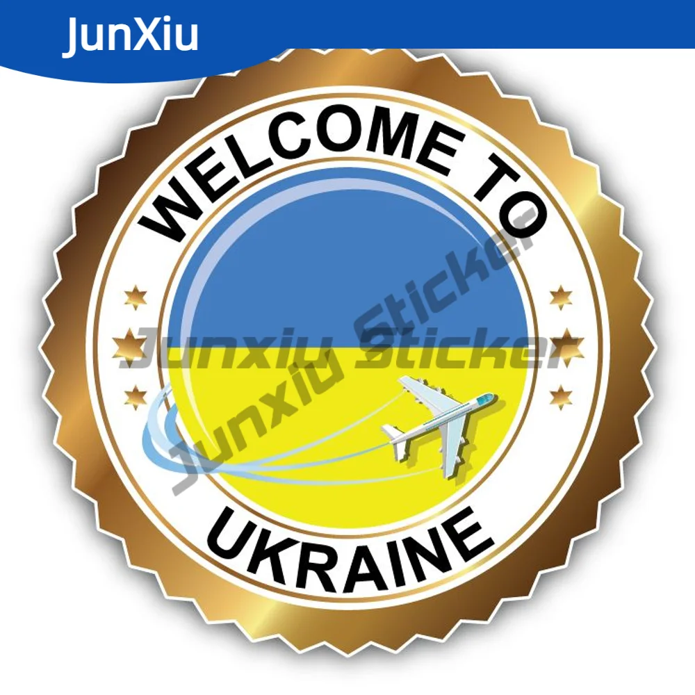 

Welcome To Ukraine Travel Label Car Sticker Waterproof Decal Accessories Exterior Cover Scratches Decor Graphic For Suv Bodywork