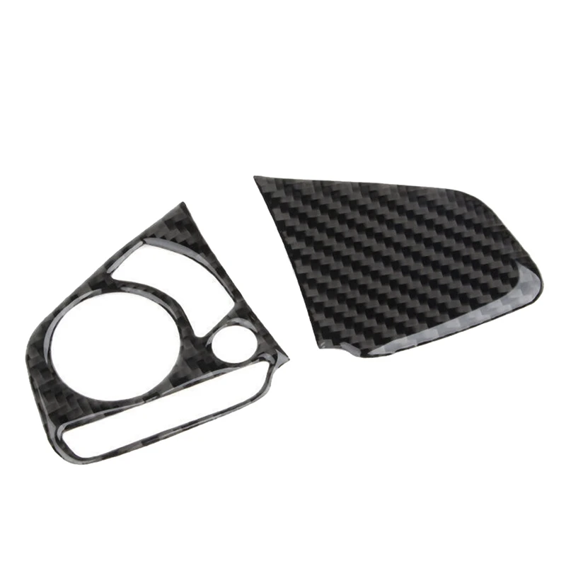 2PCS Car Styling Carbon Fiber Steering Wheel Panel Cover Trim For Honda Civic 10Th Gen 2016 2017 2018 2019 2020 2021