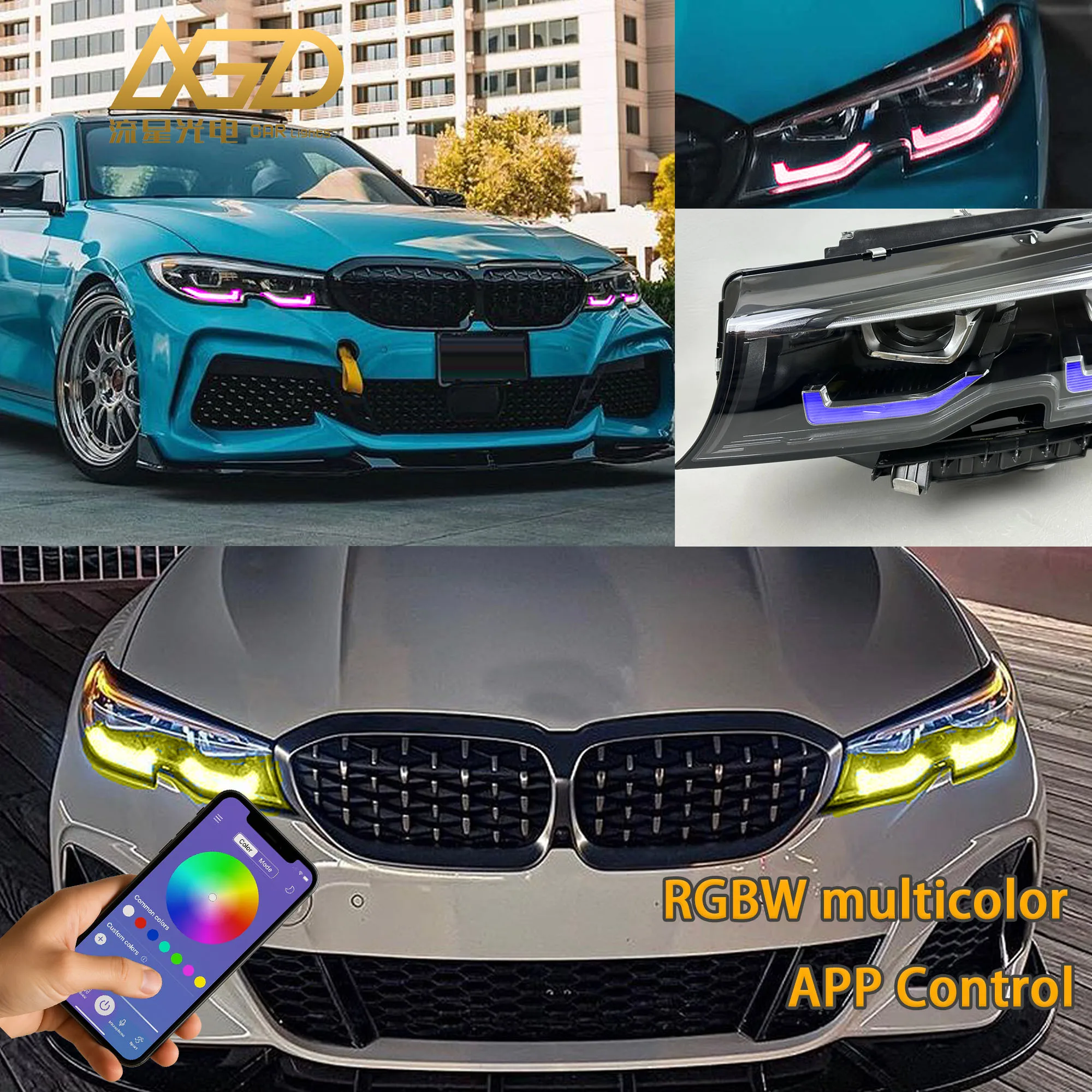 

RGBW DRL LED Boards For 19-22 BMW G20 330e 330eX 330i 330iX M340i M340iX US Version Fits S5A4A Adaptive-LED Headlights