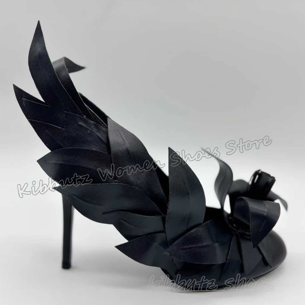 

Туфли-лодочки с цветами, новинка, пикантные, элегантные, лаконичные, модные, кожаные, однотонные, без шнуровки, с круглым носком, на тонком высоком каблуке, вечерние свадебные туфли, новинка