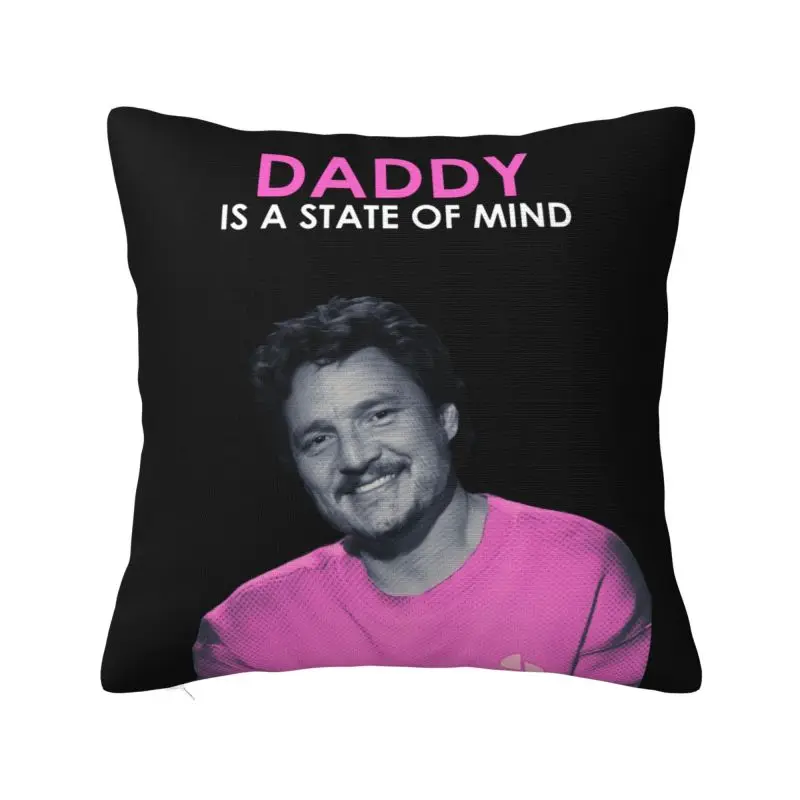 Custom Luxury Pedro Pascal Daddy Cushion Covers 45x45cm Velvet Pillow for Sofa Car Square Pillowcase