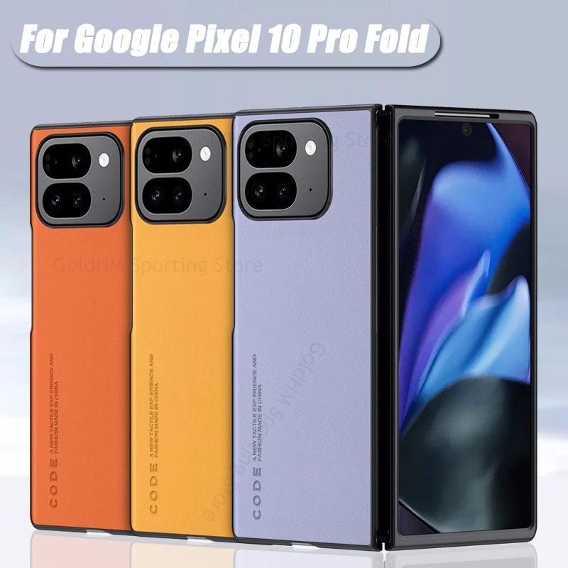 

For Google Pixel 10 Pro Fold PU Leather Phone Shockproof Tough Case Pixel 10 Pro Fold GM66V Hard PC Bumper Full Protective Cover