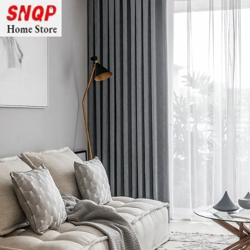 

2020 New Nordic Curtains Shading Heat Insulation Sunscreen Hotel Bedroom Simple Shading Shading Curtains CN