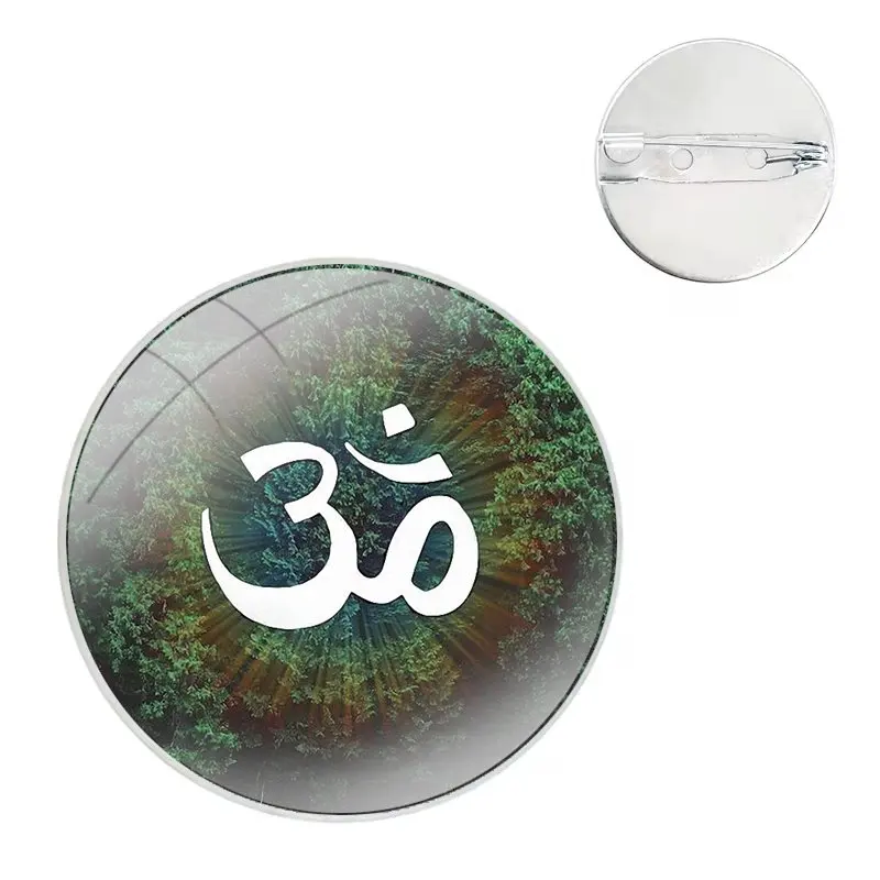 Blumen om Yoga hindu aum om yaga Abzeichen Brosche Pin Zubehör für Kleidung Rucksack Dekoration Geschenk