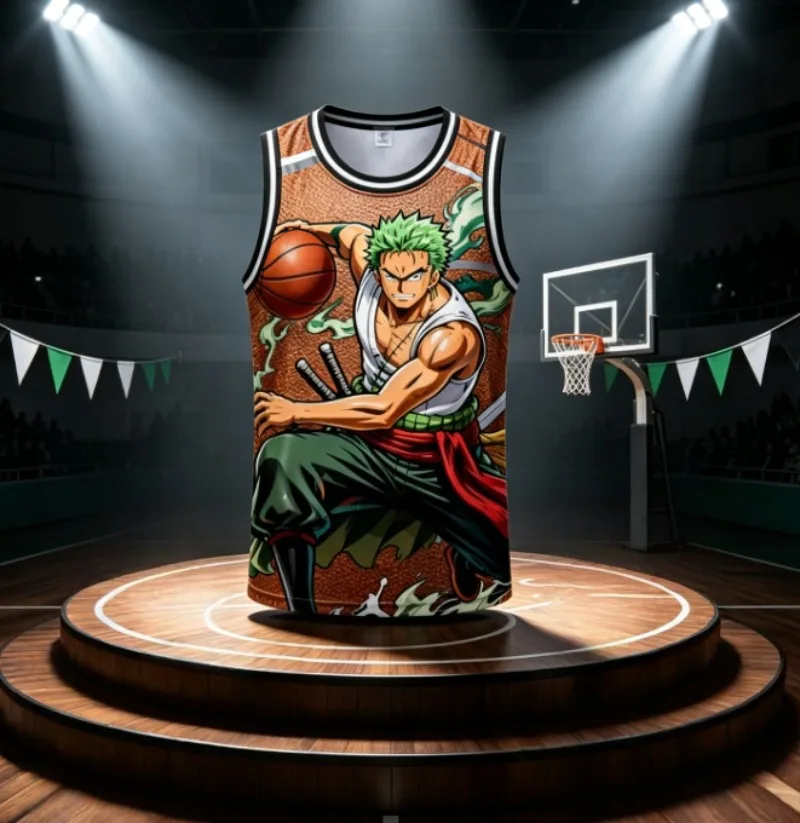 2026 One Piece Special Edition Basketball Jersey Vest Luffy 3D Print Men Basketball Vest Breathable Sweatshirt FamilyMatching