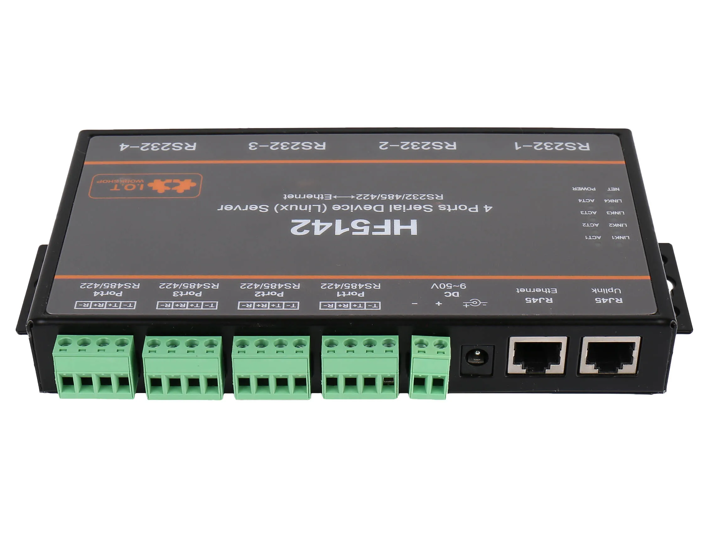 Home HF5142 4 port seri jaringan Server perangkat FreeRTOS RS232/RS485/RS422 ke konverter Ethernet TCP IP Telnet Modbus