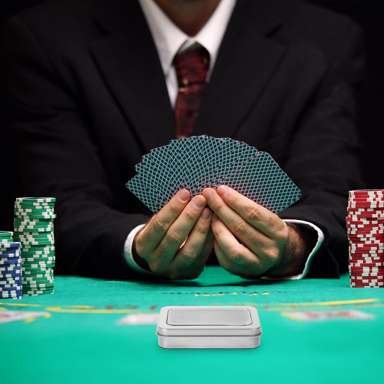 

5Pcs Playing Card Box Reliable Iron Storage Case for Game Cards Beads Buttons Accessories Game Card Holder Iron Cards Box