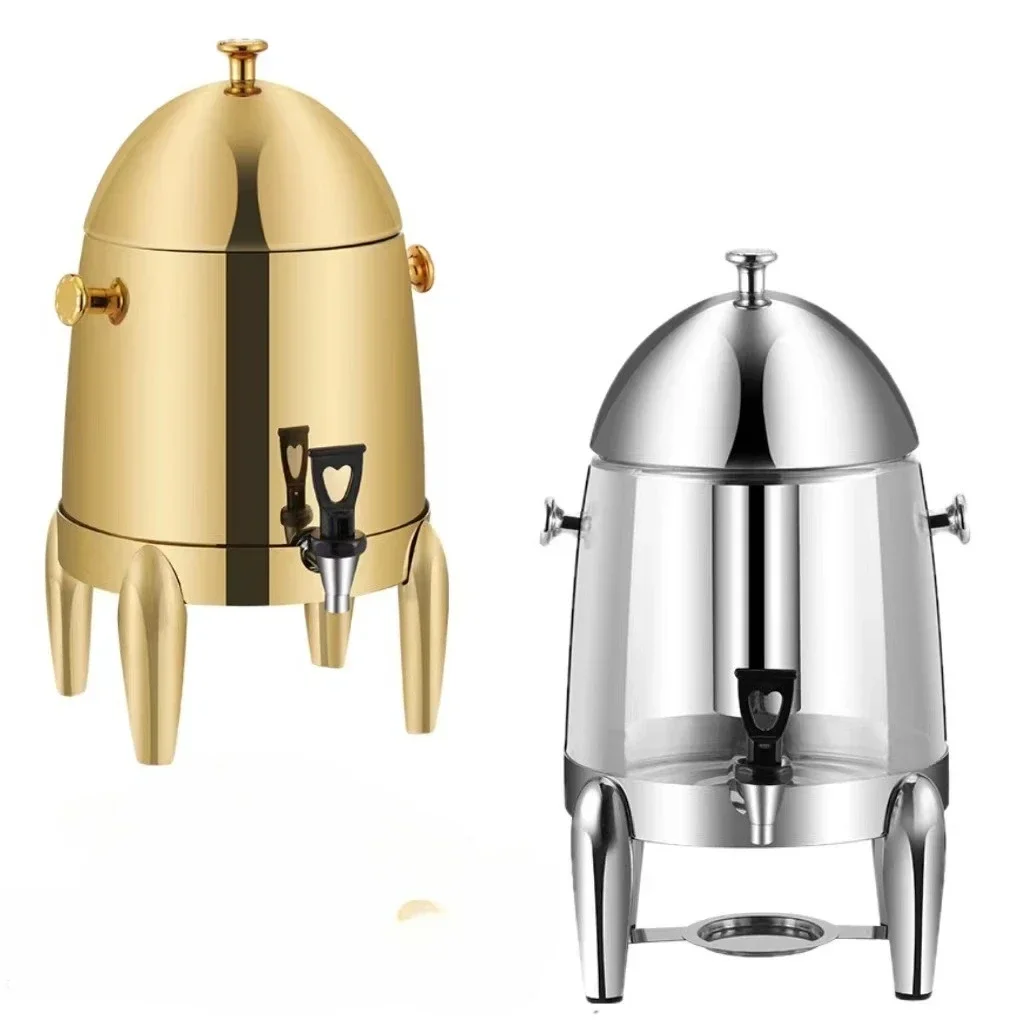Durable 12-liter silver body and gold stainless steel juice dispenser coffee cup