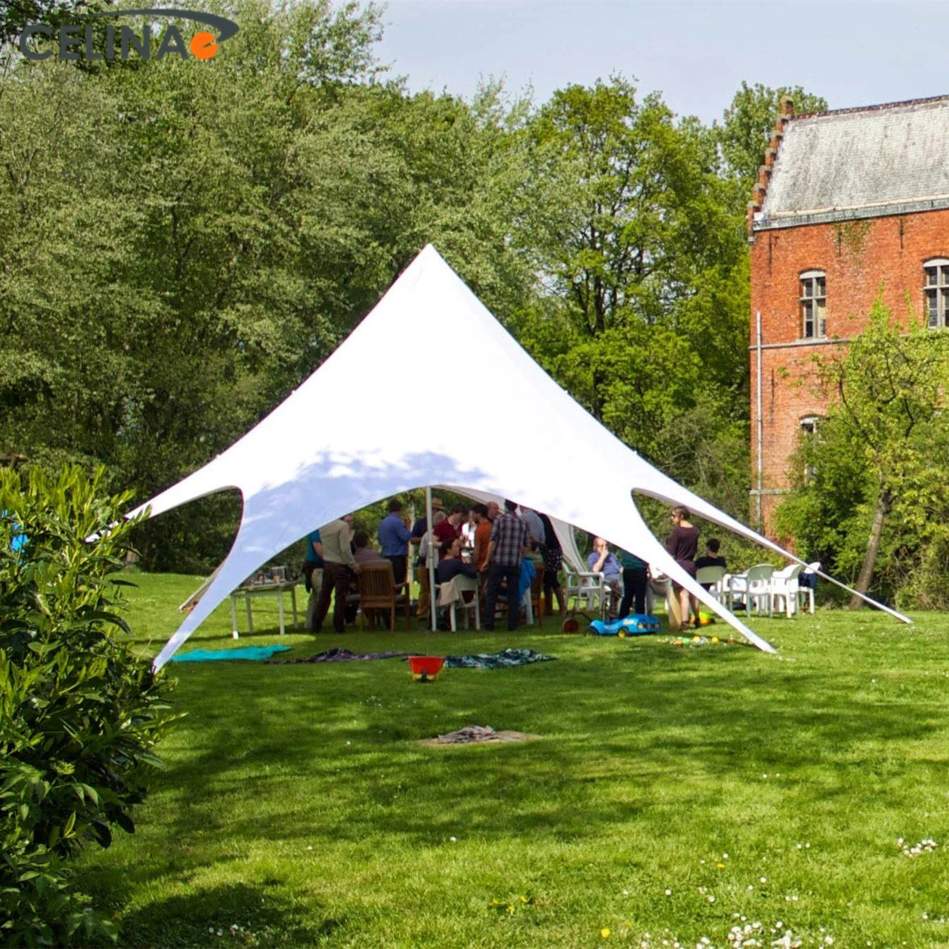 

Celina 14m Manufacture Party Outdoor Activities White Star Conopy Tent