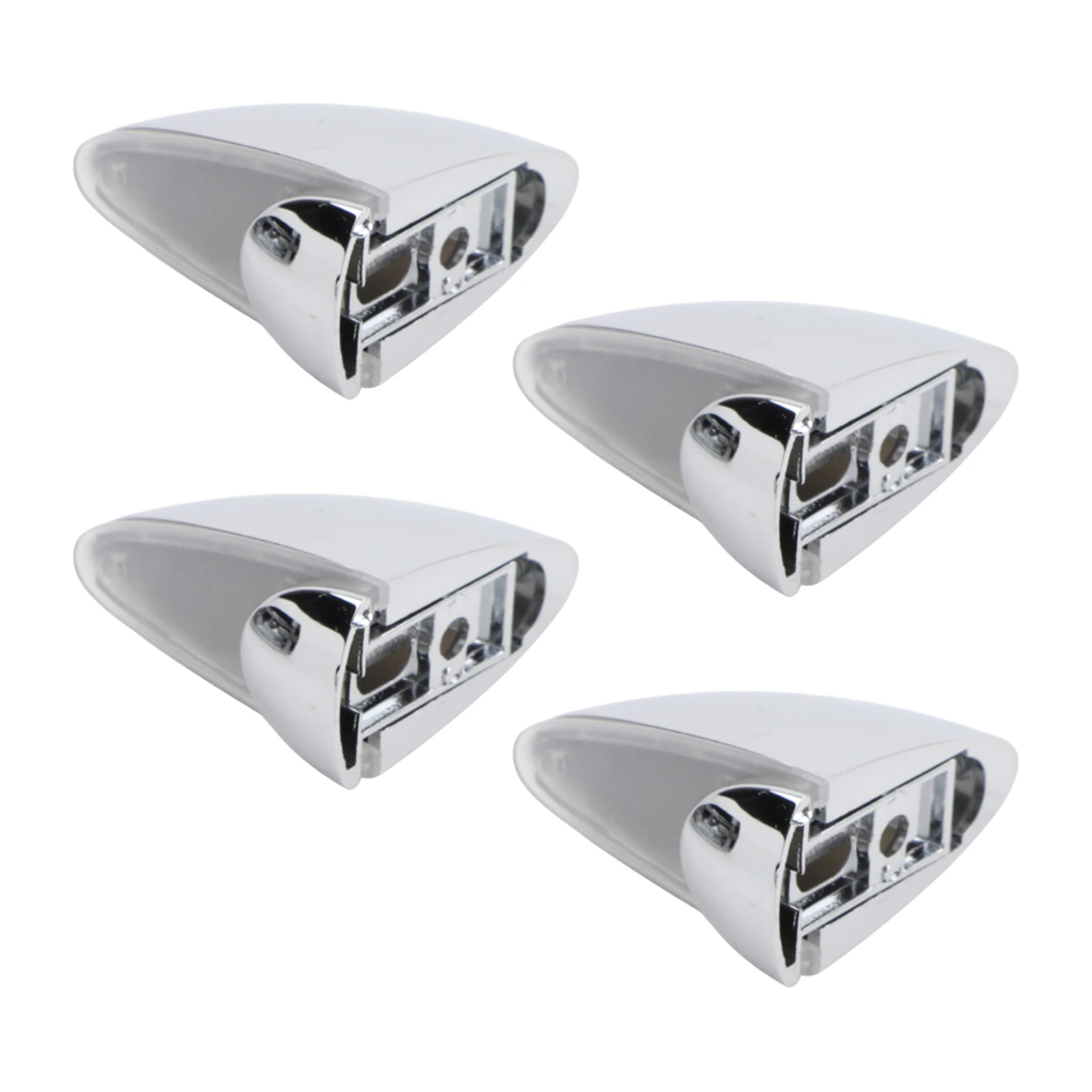 Bathroom Clamp Brackets Polished Chrome Brackets Electroplating Treatment Stylish Appearance Anti-Collision Rubber Pads