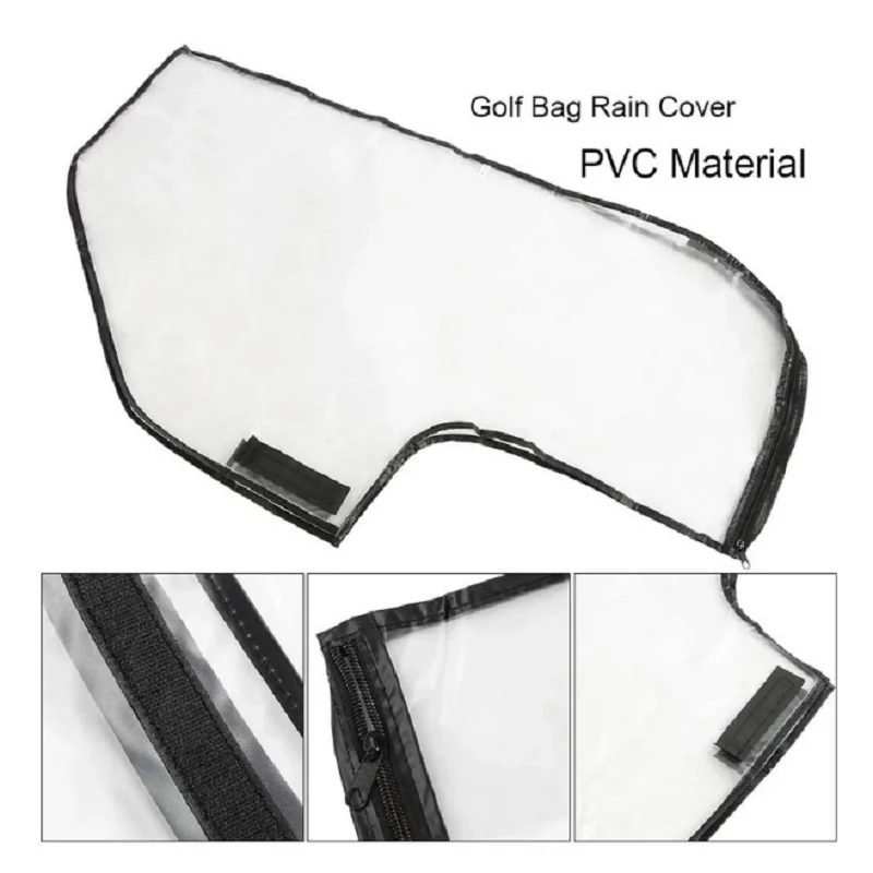 HOW TRUE Golf Bag Rain Cover Waterproof PVC Golf Bag Rain Protection Cover with Hood for Golf Push Carts