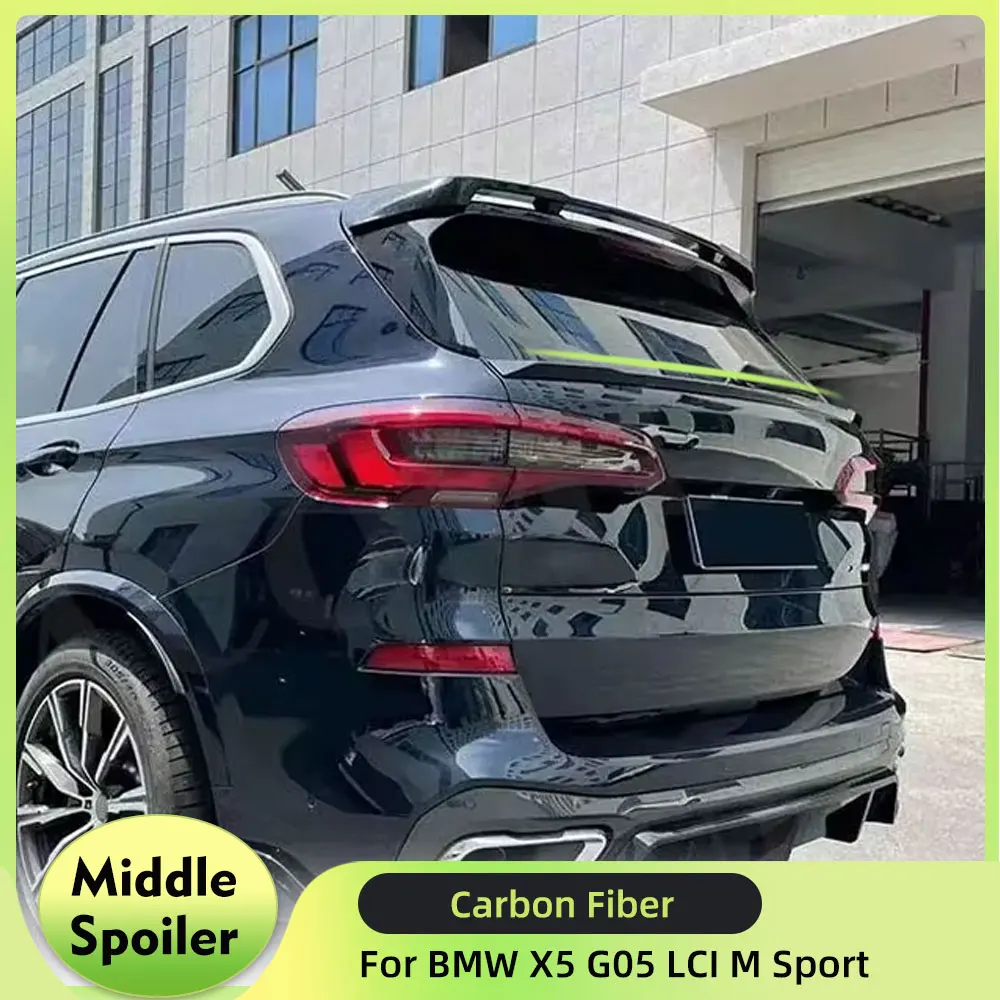 

Car Rear Trunk Middle Spoiler Wings For BMW X5 G05 LCI M Sport 2024 ABS Gloss Black Rear Boot Lid Wing Lip Body Kits