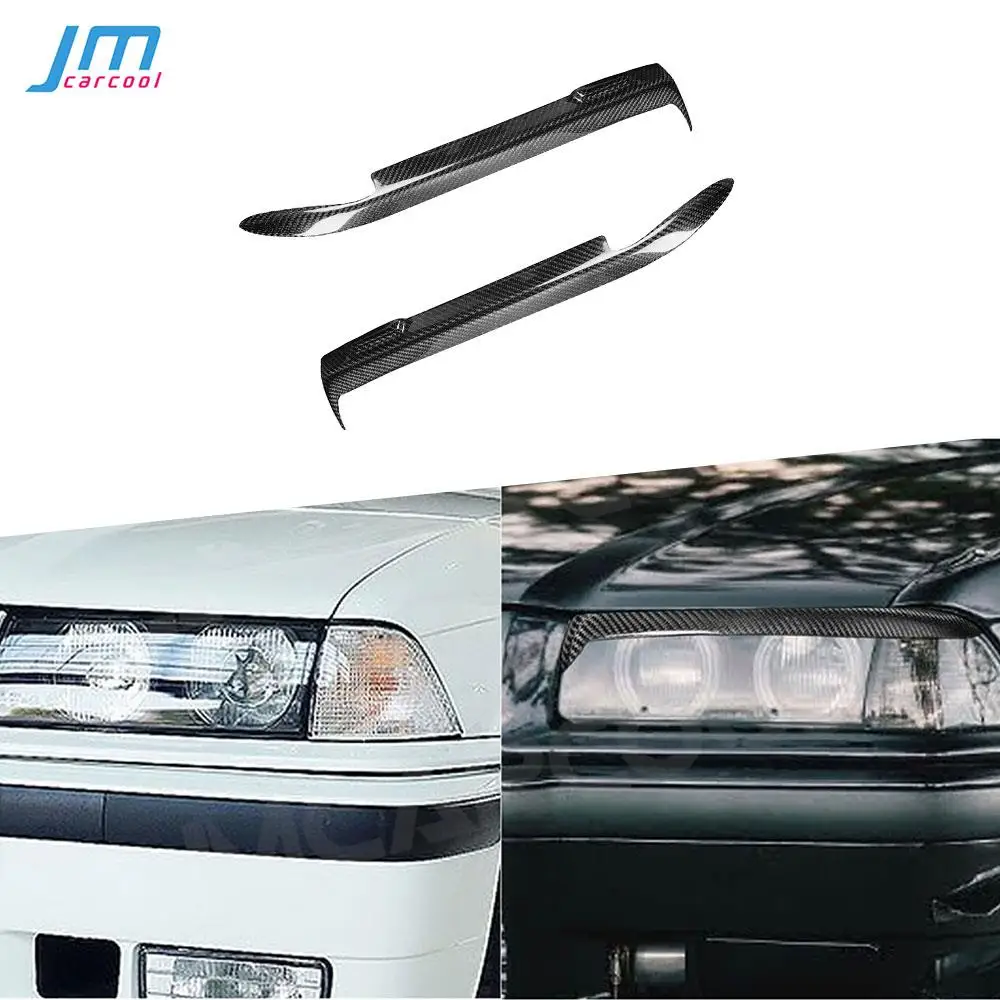 

Carbon Fiber Car Headlights Eyebrow Eyelids Cover Sticker Foglamp Trims Car Facelift Accessories for BMW 3 Series E36 1992-1998