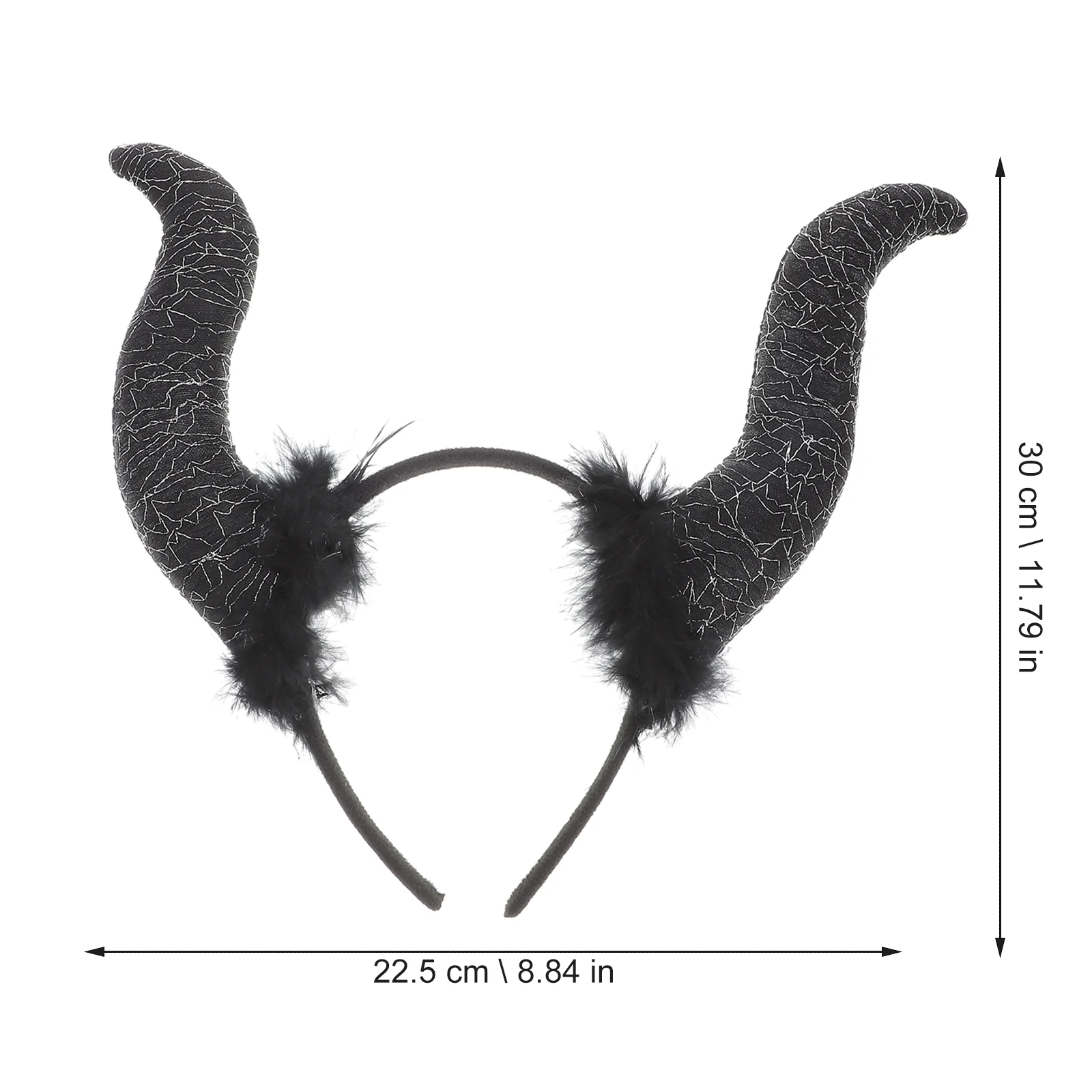 할로윈 장식 경적 머리띠, 파티 머리띠, 무도회 원피스, 블랙 코스프레 머리띠, 코스튬 액세서리 뿔