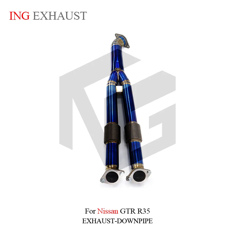 

ING Titanium Alloy Front Pipe Middle Tube for Nissan GTR R35 3.8T Engine Displacement Vehicle Race Auto Motor Exhaust Secondary