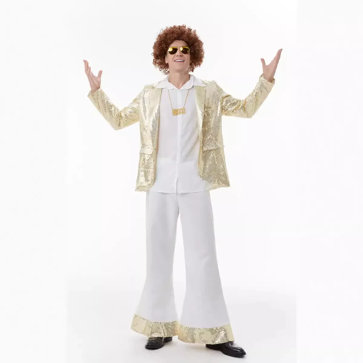 Adult Retro 70's Disco Costume Couple Costume Bar Club Costume