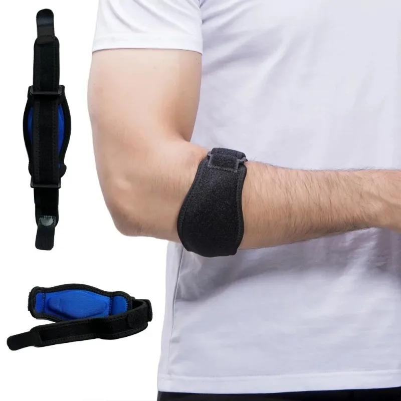 Elbow Brace for Tennis Golfer Sports Protection Adjustable Arm Band Silicone Compression Pad Tendonitis Pain Relief Men Women